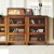 大正家具水曲柳实木简约美式带柜门书柜二三四五层书橱储物书架